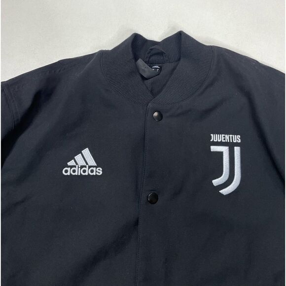 Adidas Juventus FC LNY Jacket Men Medium Black Soccer Futbol FQ6606 - Picture 3 of 10